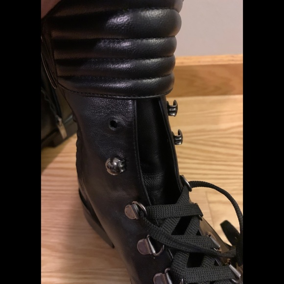 (Fits like 9 and 9.5) Beautiful Marina Rinaldi moto boots / combat boots - Picture 2 of 5
